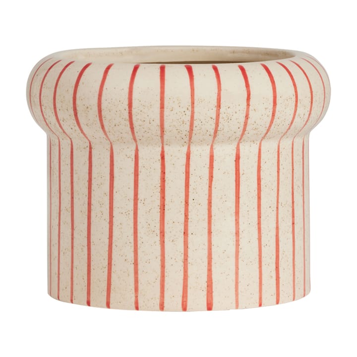 Aki kruka liten Ø16.5 cm, Offwhite-Röd OYOY