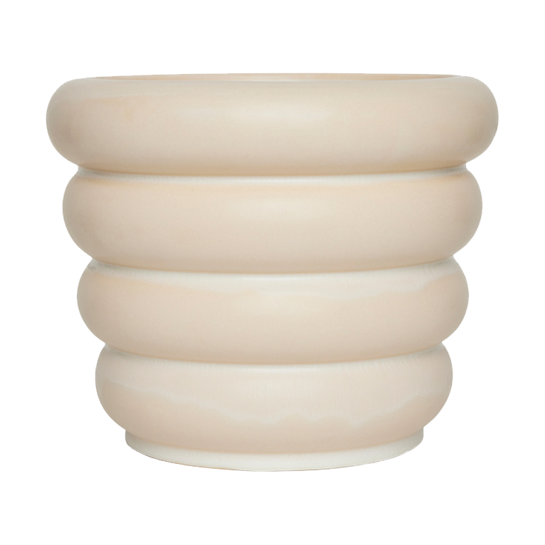OYOY Awa kruka stor 25,7 cm Reactive mellow | Skandinavisk Design | Krukor | Beige