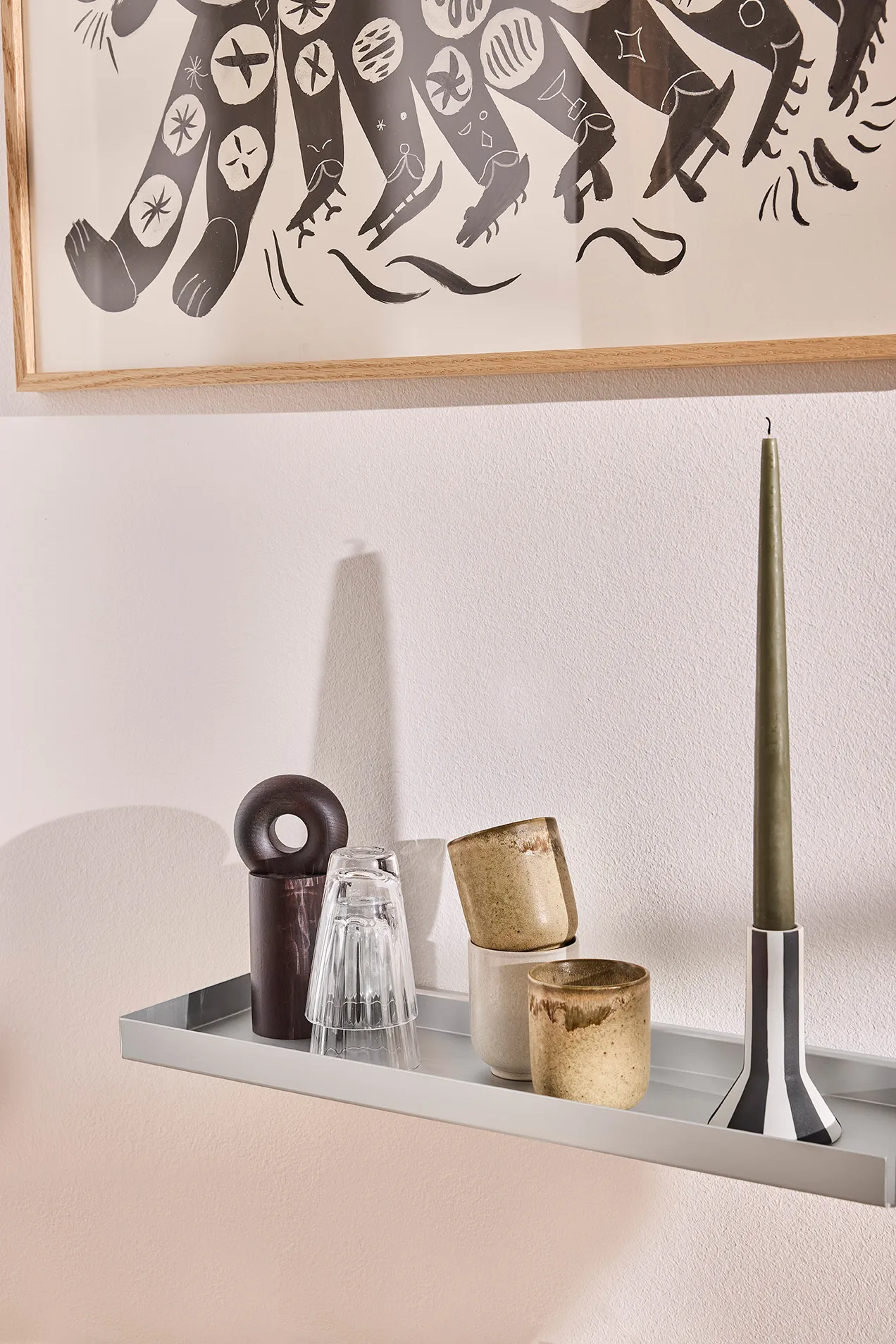 Bakku vägghylla large 16x80 cm, Aluminium OYOY