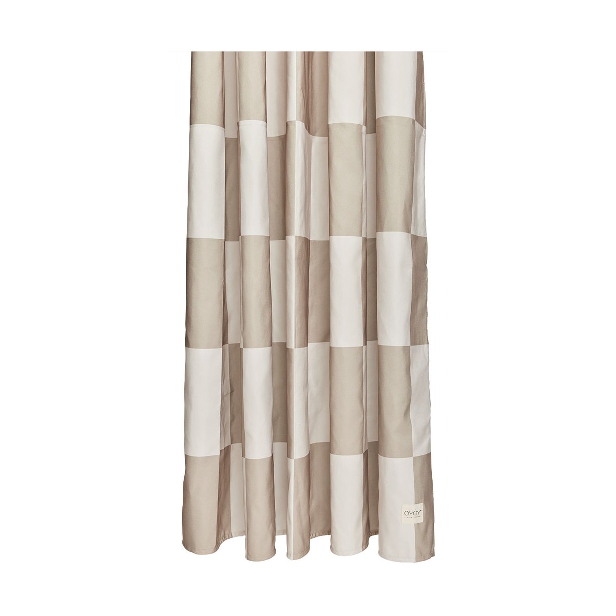 OYOY Chess duschdraperi 180x180 cm Clay-offwhite | Skandinavisk Design | Duschdraperier | Beige
