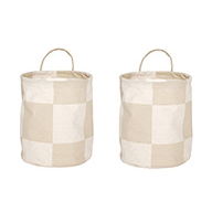 OYOY Chess förvaringskorgar small 2-pack Clay-offwhite