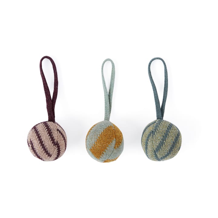 Christmas boll julhänge 3-pack - Multi - OYOY