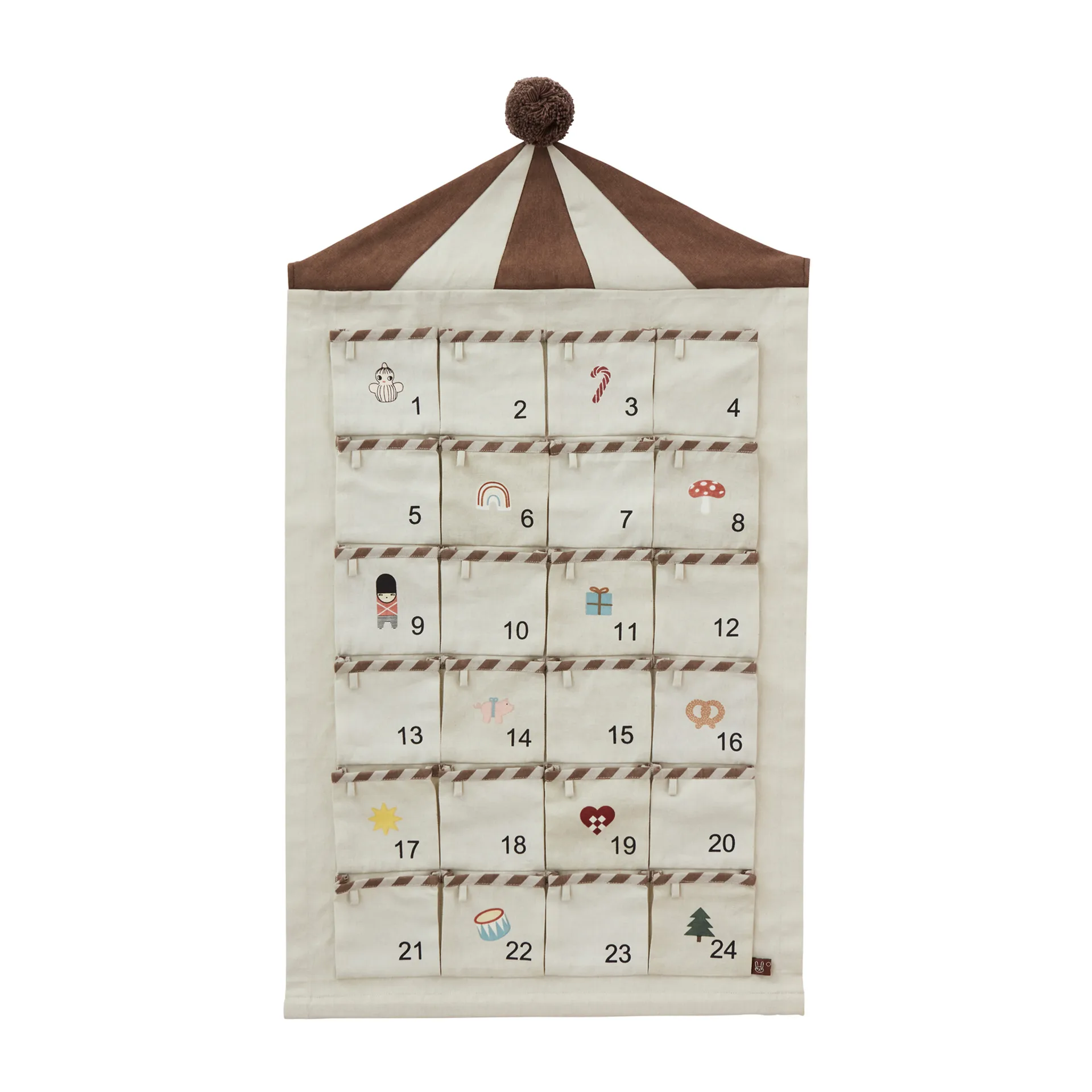 Circus Christmas julkalender 50x85 cm, Beige-brown OYOY