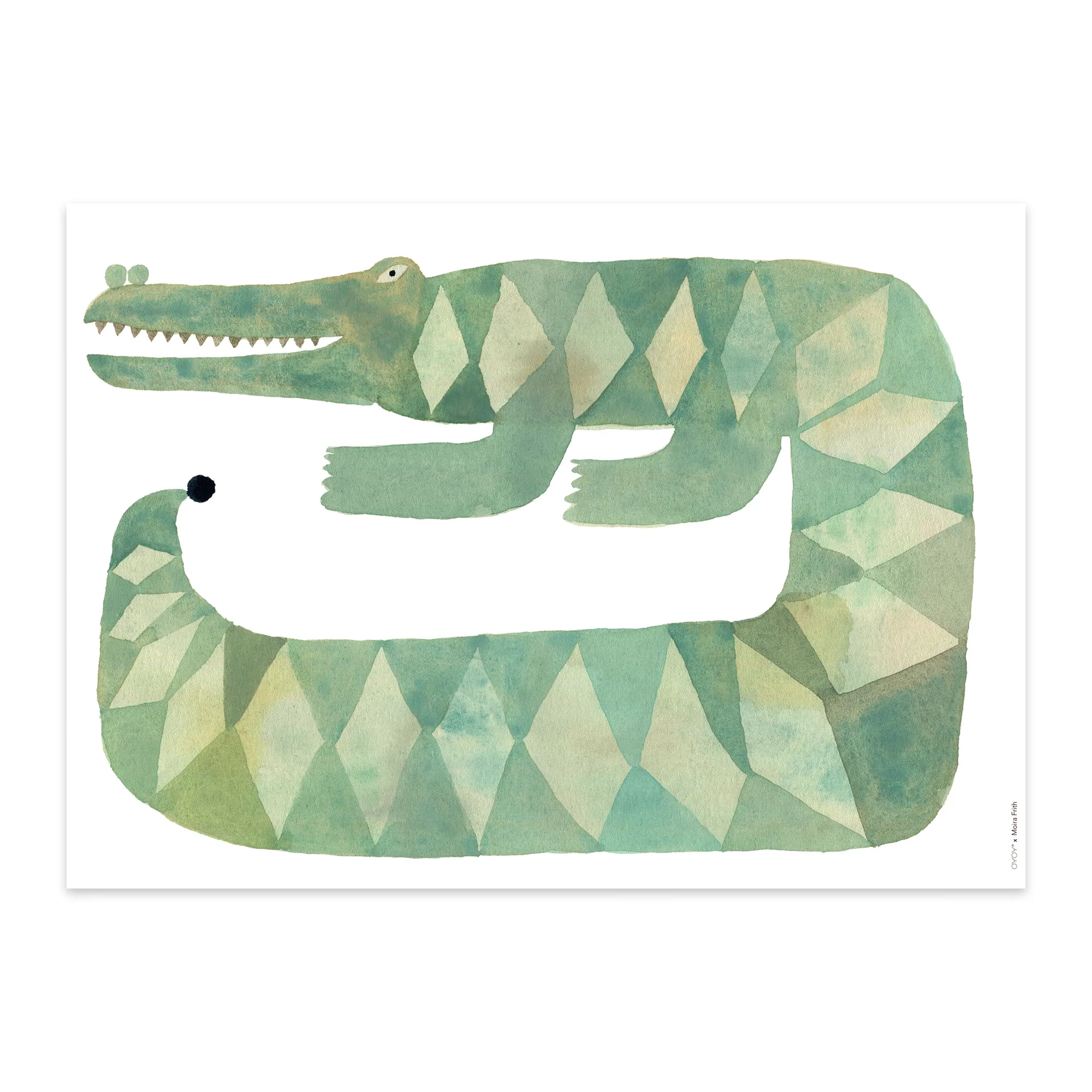 Croccodile Gustav poster 50x70 cm, Multi OYOY
