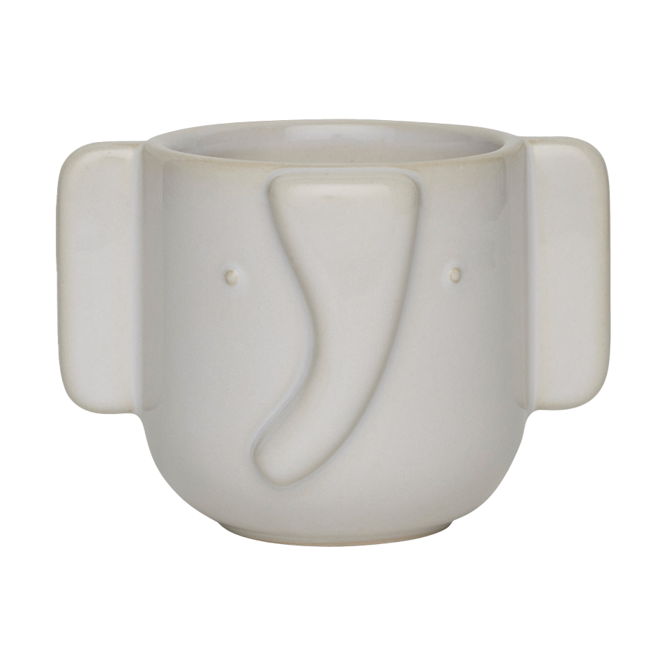 OYOY Elephant kruka 9,6 cm Offwhite | Skandinavisk Design | Krukor | Vit