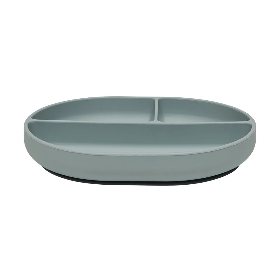 OYOY Enkei suction barntallrik Dusty Blue