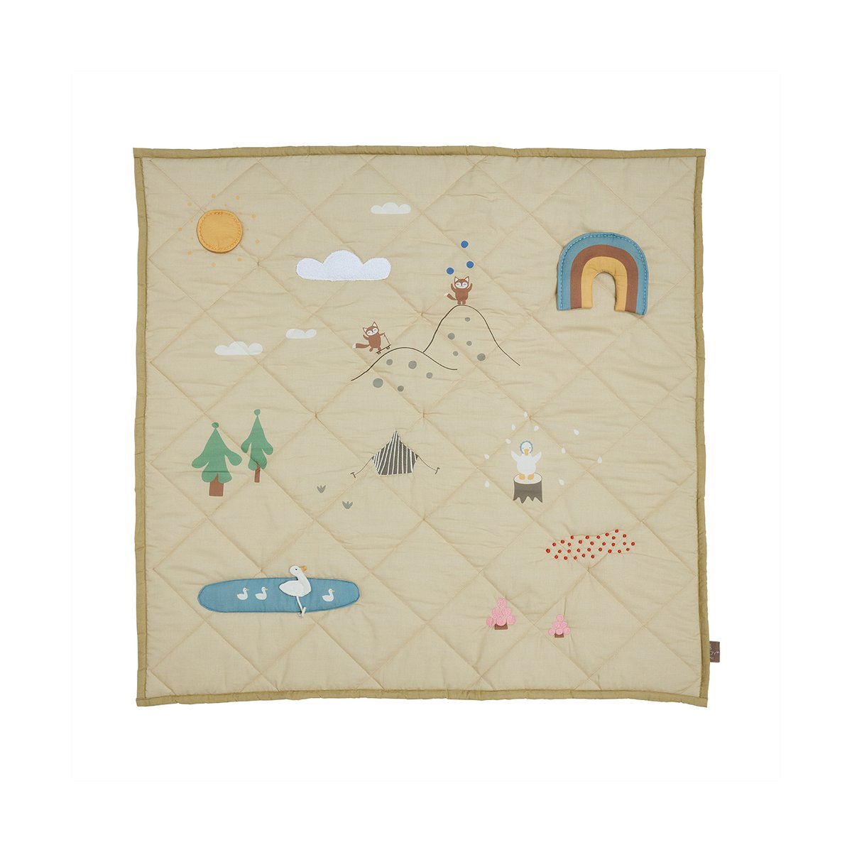 OYOY Forest aktivitetsfilt 102x102 cm Clay | Skandinavisk Design | Bomullsplädar & Bomullsfiltar | Grå