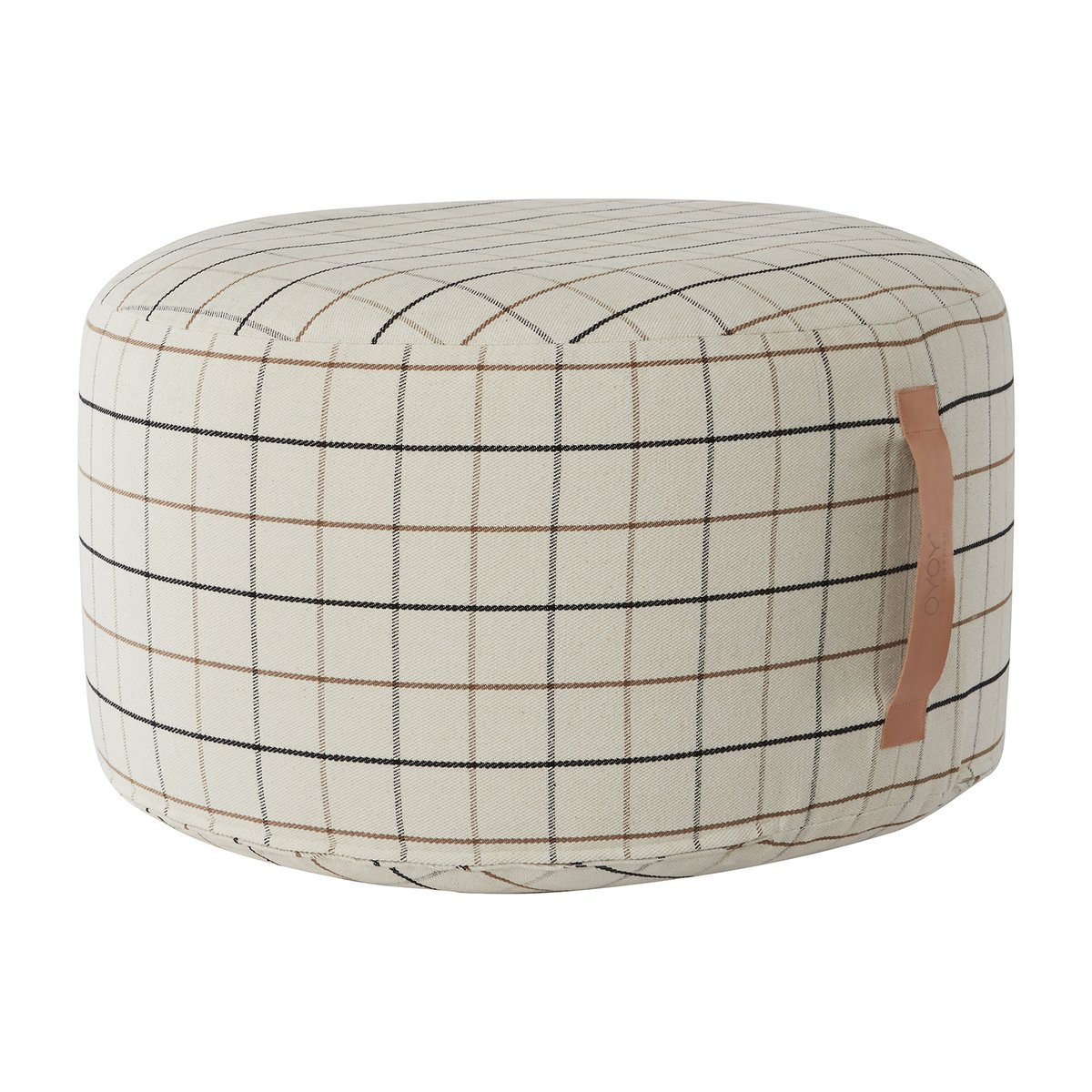 OYOY Grid puff 65 cm Off white | Skandinavisk Design | Sittpuffar | Vit