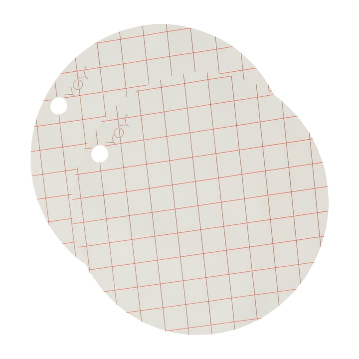 Hokei bordstablett Ø39 cm 2-pack - Offwhite - OYOY
