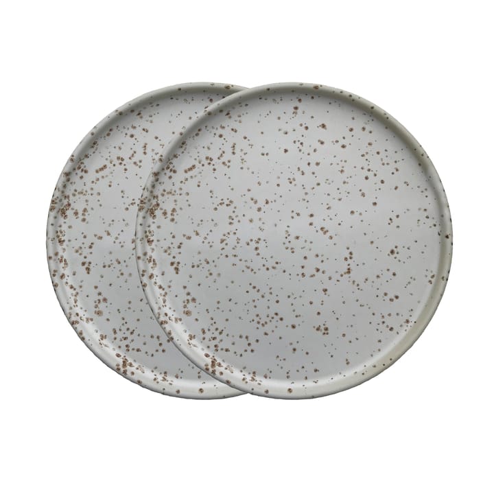 Inka tallrik Ø16 cm 2-pack, White-light brown OYOY