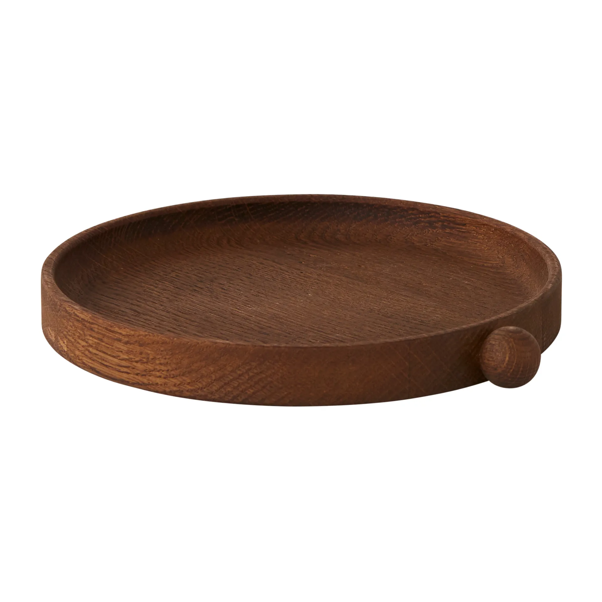 Inka träbricka rund Ø20 cm, Dark OYOY