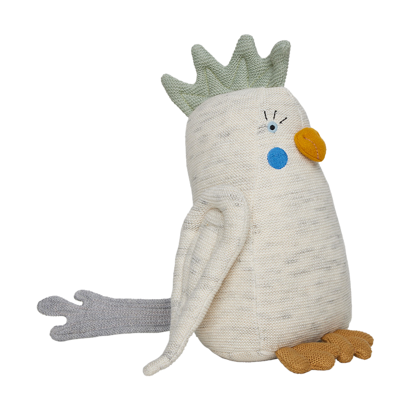 OYOY Kai parakeet gosedjur Offwhite-light mint | Skandinavisk Design | Barnrumsinredning | Multi