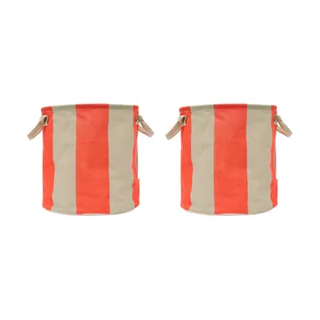 Kara förvaringskorg medium Ø32x32 cm 2-pack - Cherry Red - OYOY