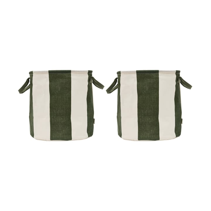 Kara förvaringskorg medium 32xØ32 cm 2-pack - Dark Green - OYOY