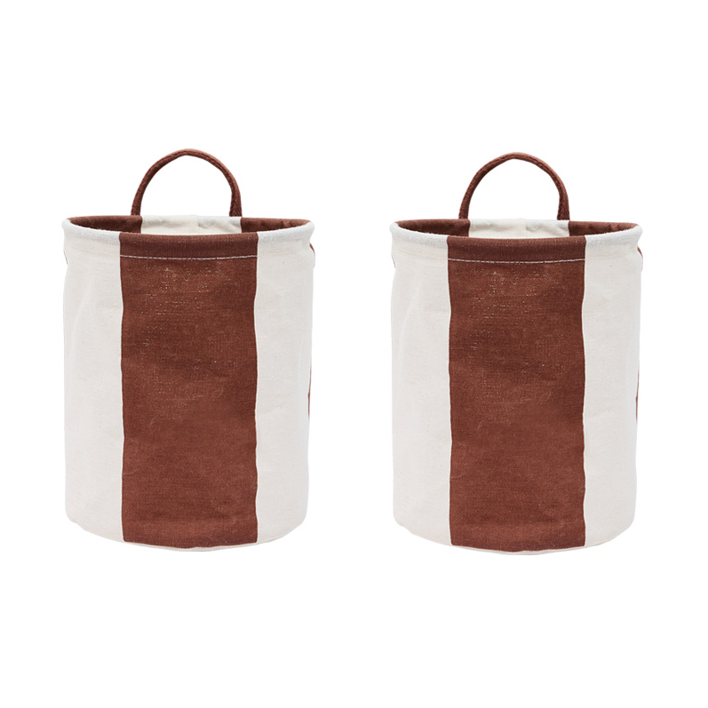 OYOY Kara förvaringskorg small 22x18 cm 2-pack Nutmeg