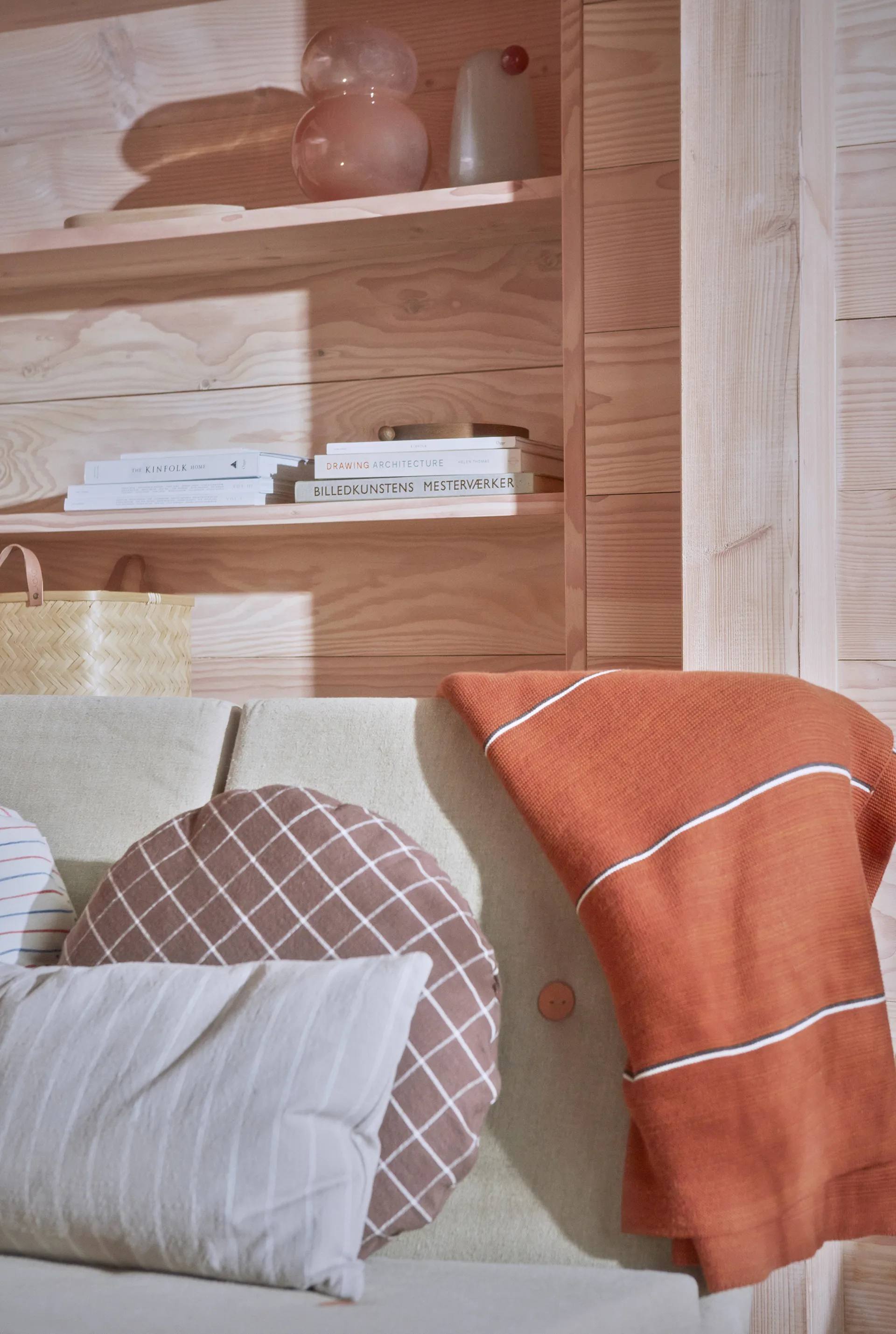 Kyoto kudde Ø48 cm, Brown OYOY