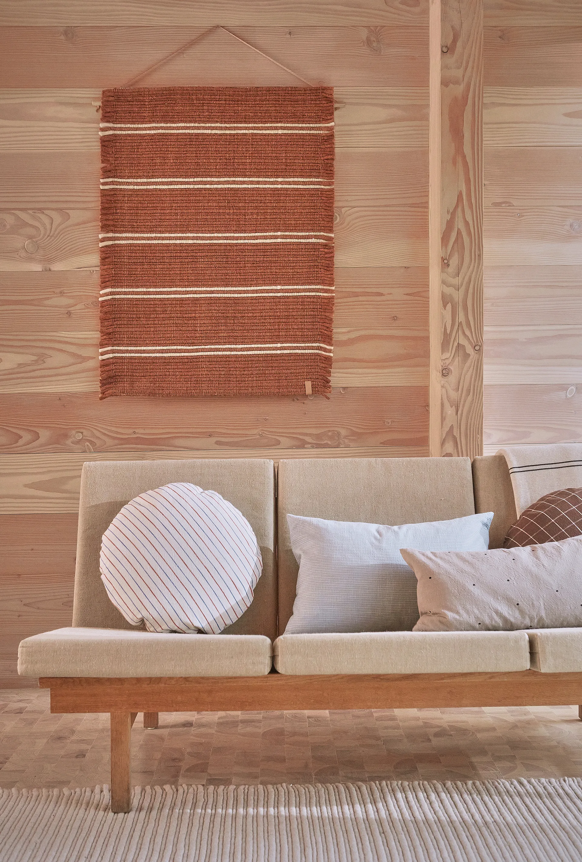 Kyoto kudde Ø48 cm, Brown OYOY