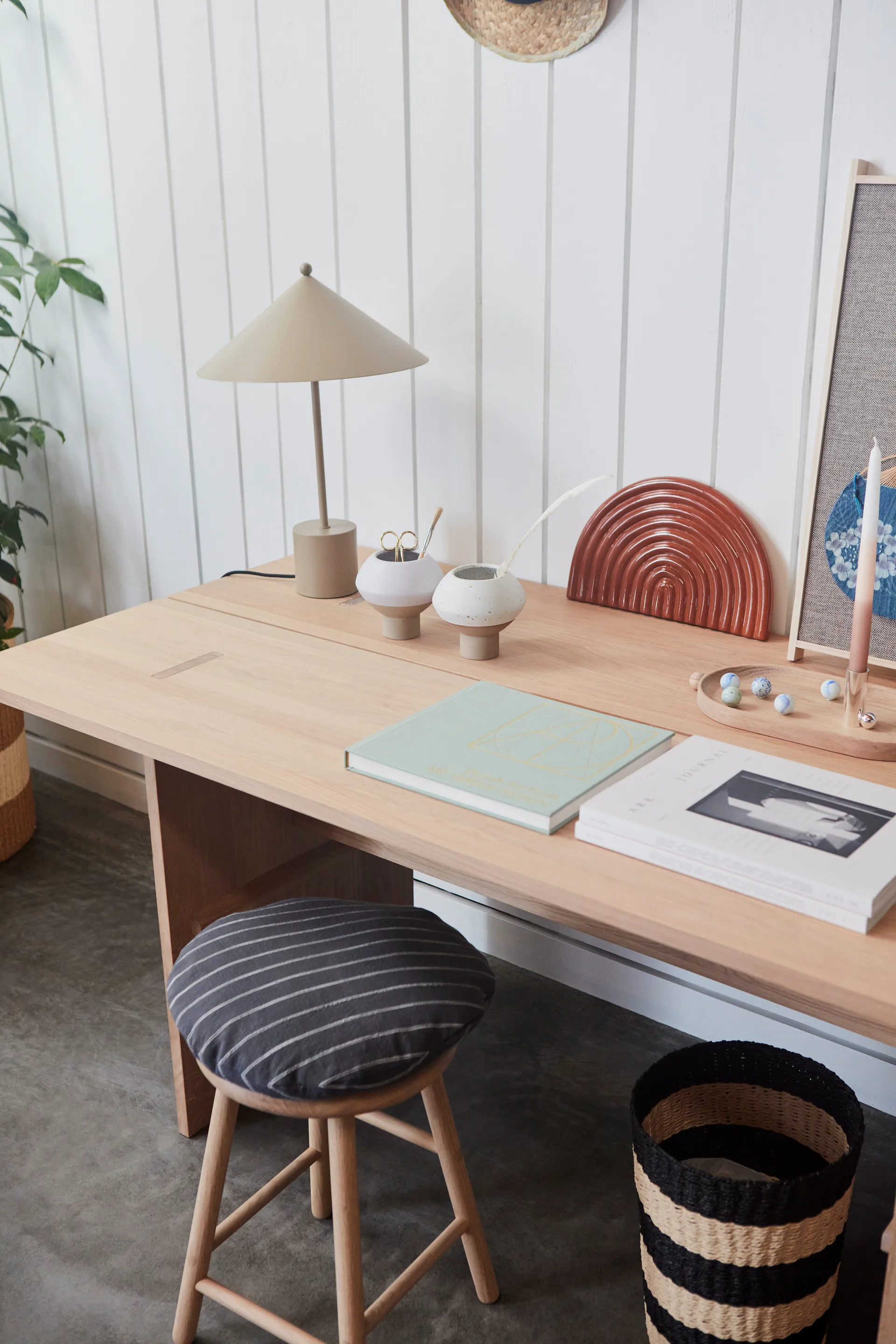 Kyoto kudde rund Ø40 cm, Anthracite OYOY