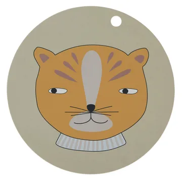 Leopard bordstablett Ø39 cm - Clay - OYOY