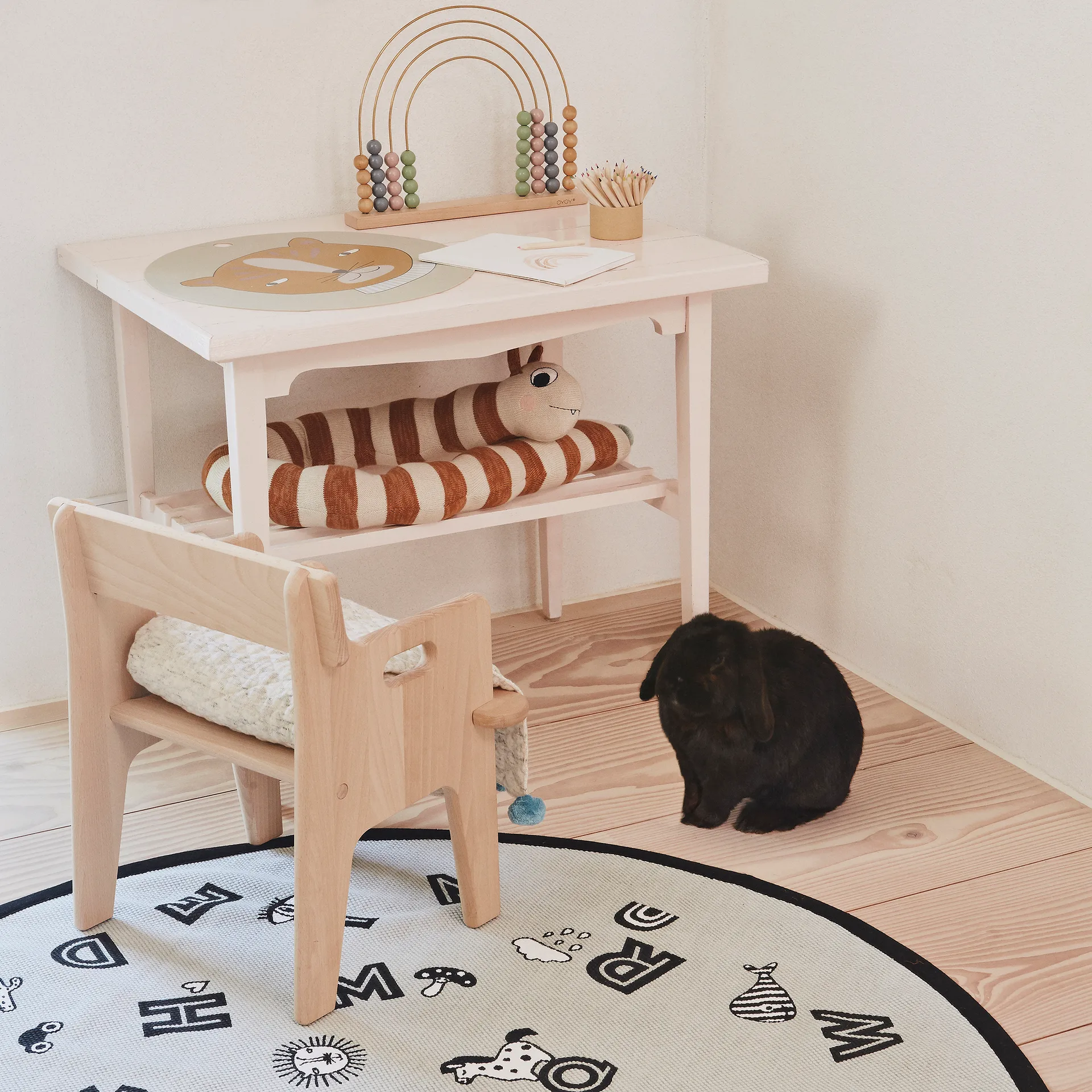 Leopard bordstablett Ø39 cm, Clay OYOY