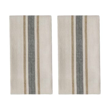 Linu kökshandduk 2-pack - Black - OYOY