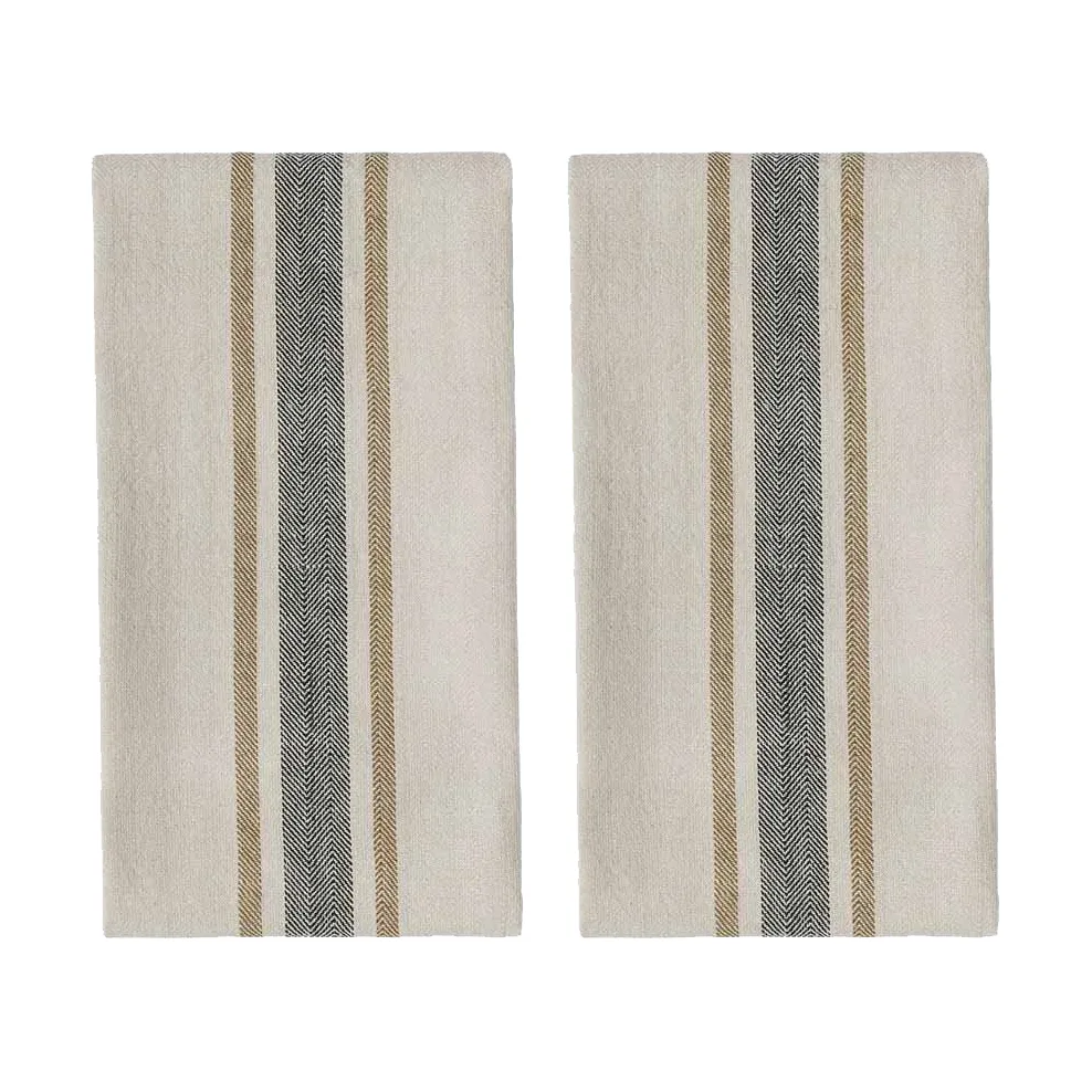 OYOY Linu kökshandduk 2-pack Black