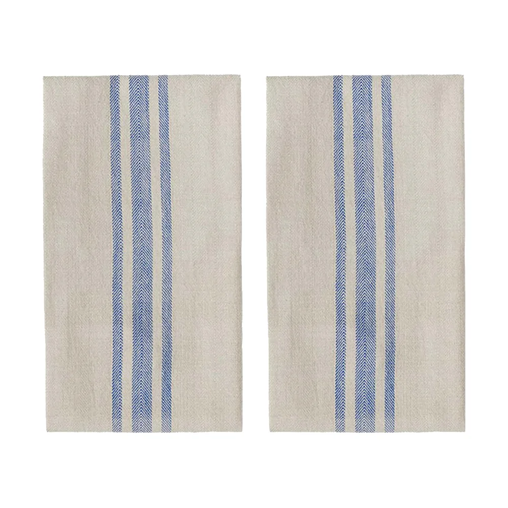 OYOY Linu kökshandduk 2-pack Blue