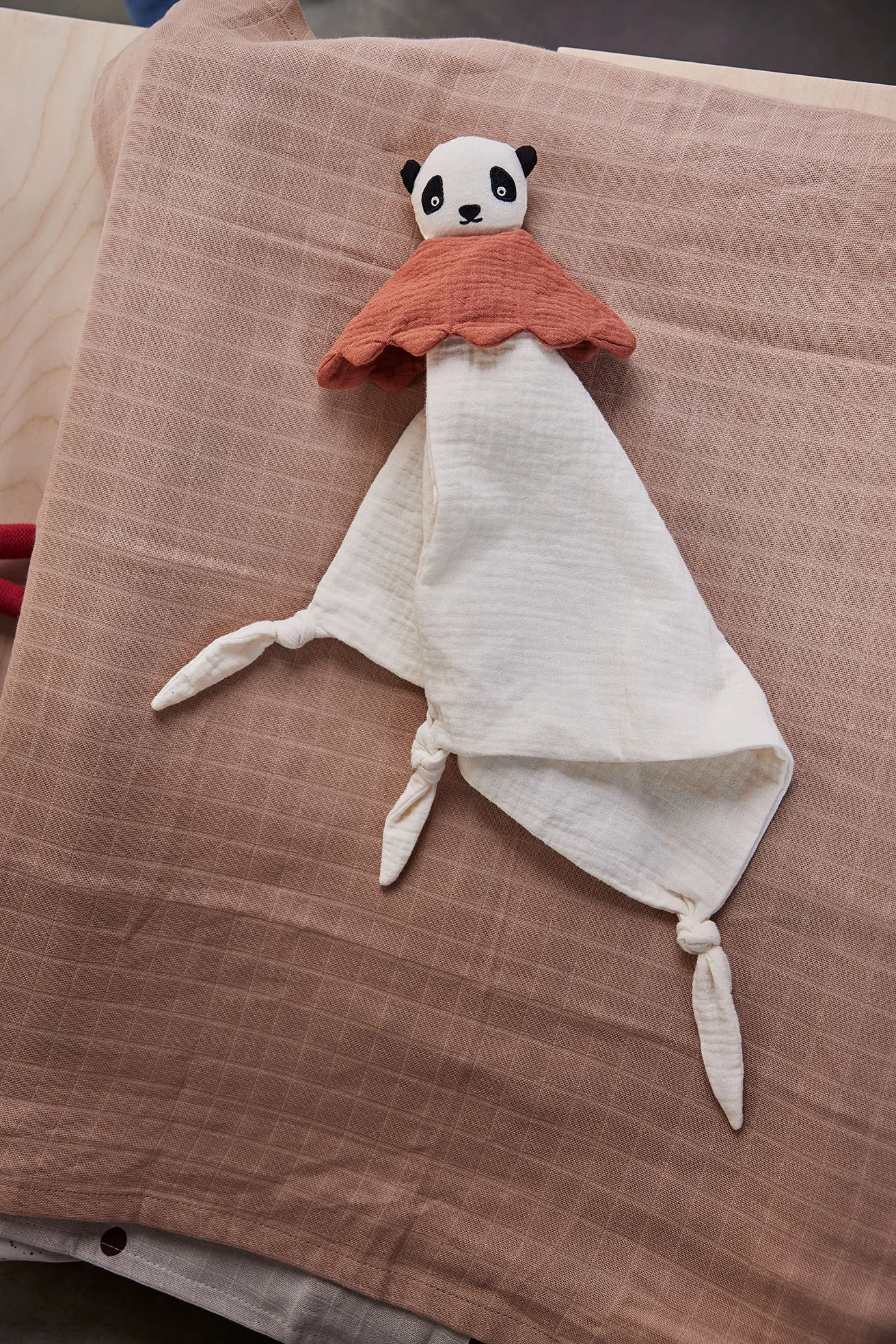 Lun Lun Panda snuttefilt 40x40 cm, Offwhite OYOY