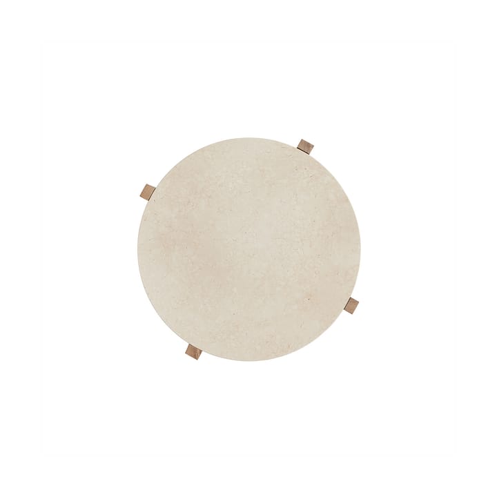 Lune marmor soffbord Ø50 cm, Natur-white OYOY