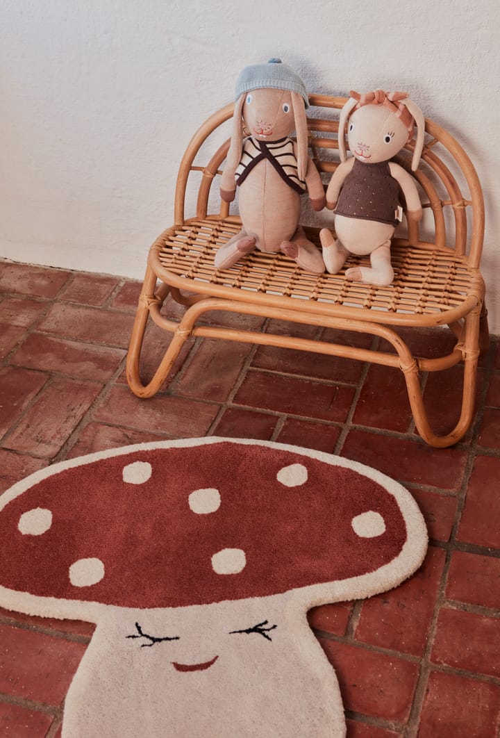 Malle mushroom matta 75x77 cm, Red OYOY