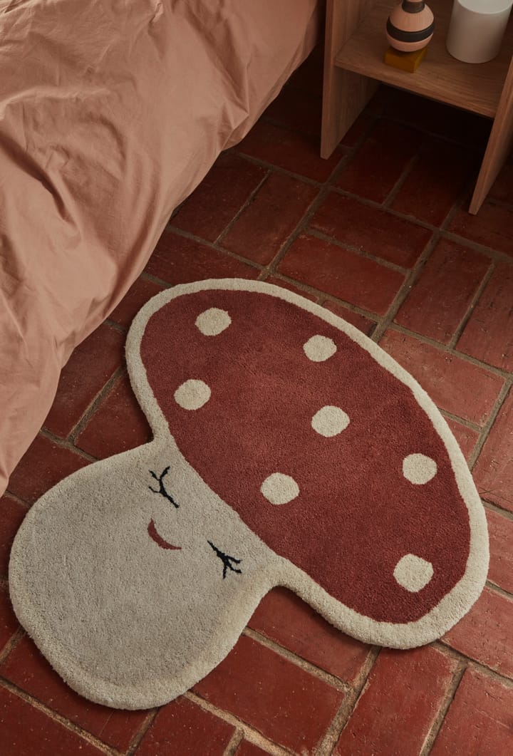 Malle mushroom matta 75x77 cm, Red OYOY