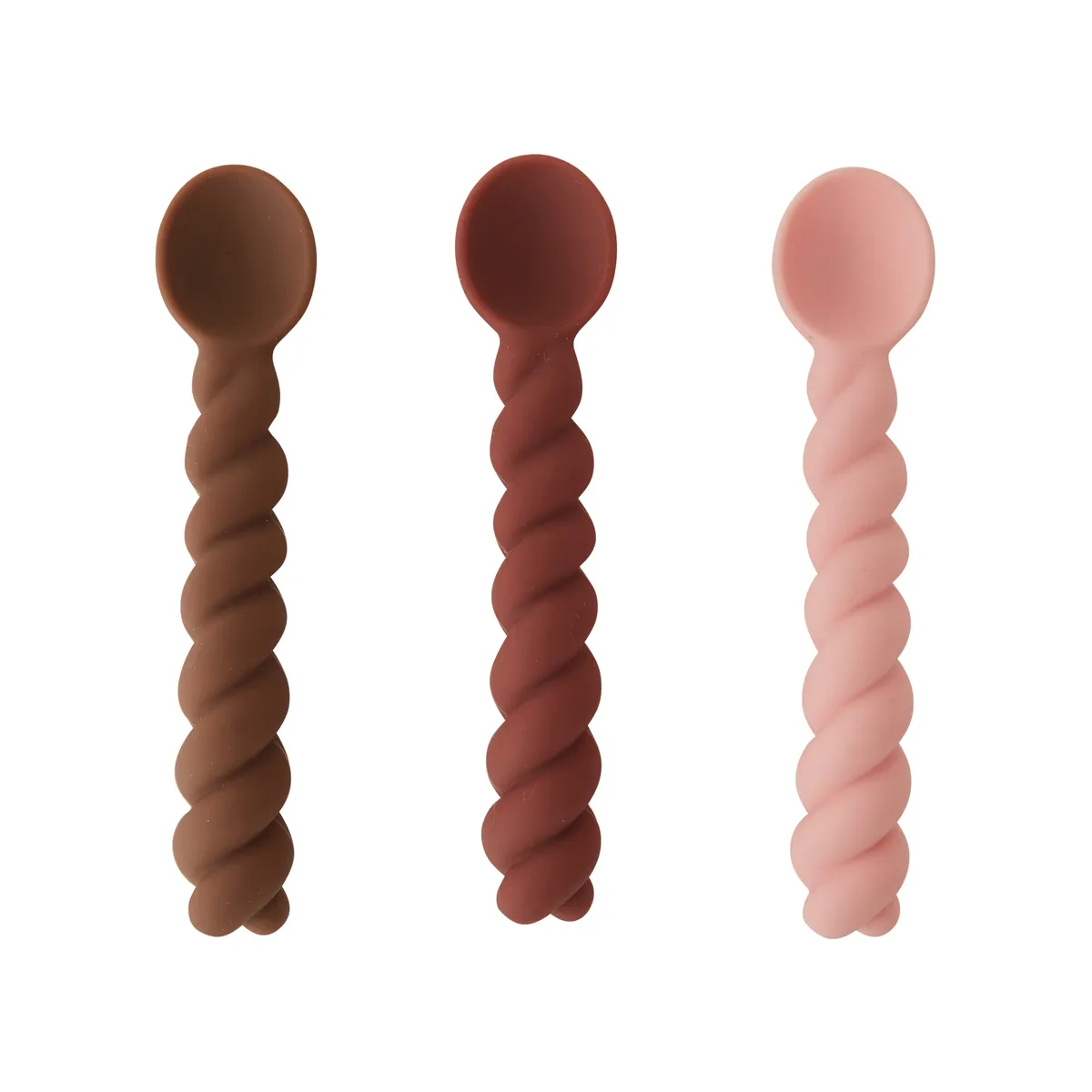 OYOY Mellow sked 3-pack Nutmeg-rose-choko
