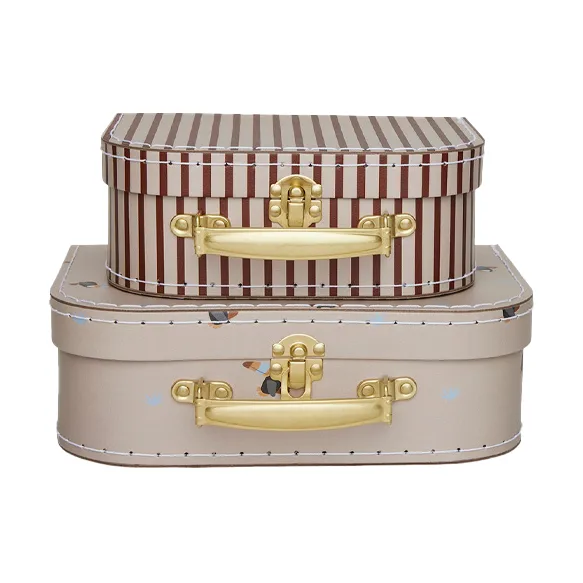 OYOY Mini toucan & stripes resväska set Clay