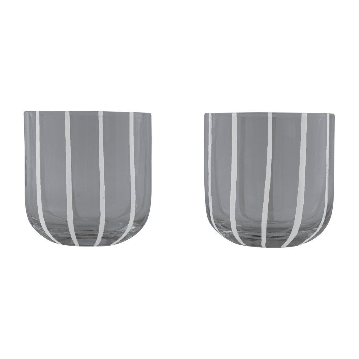 OYOY Mizu dricksglas 2-pack Grey-white | Skandinavisk Design | Dricksglas | Grå