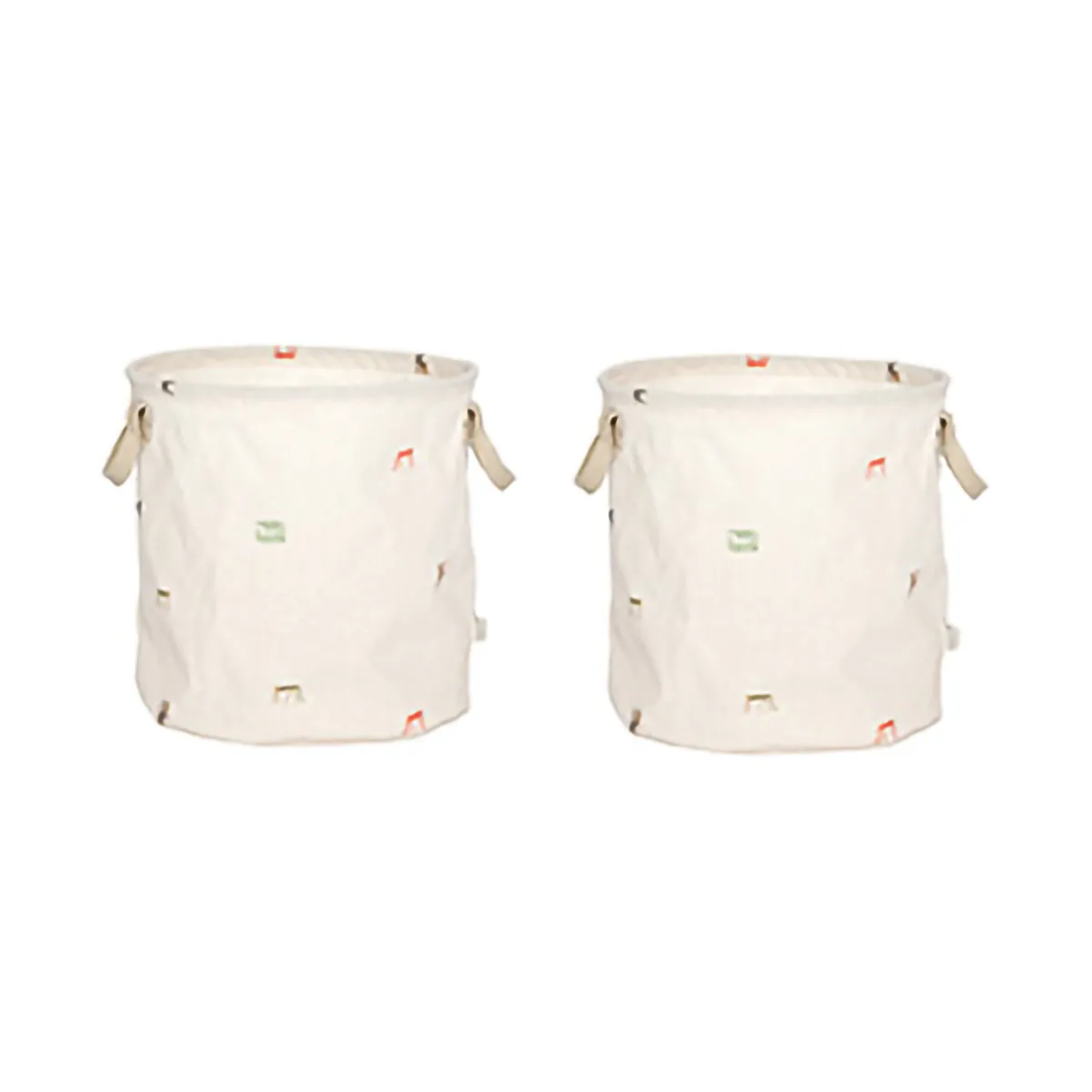 Moira förvaringskorg medium Ø32x32 cm 2 delar, Multi OYOY