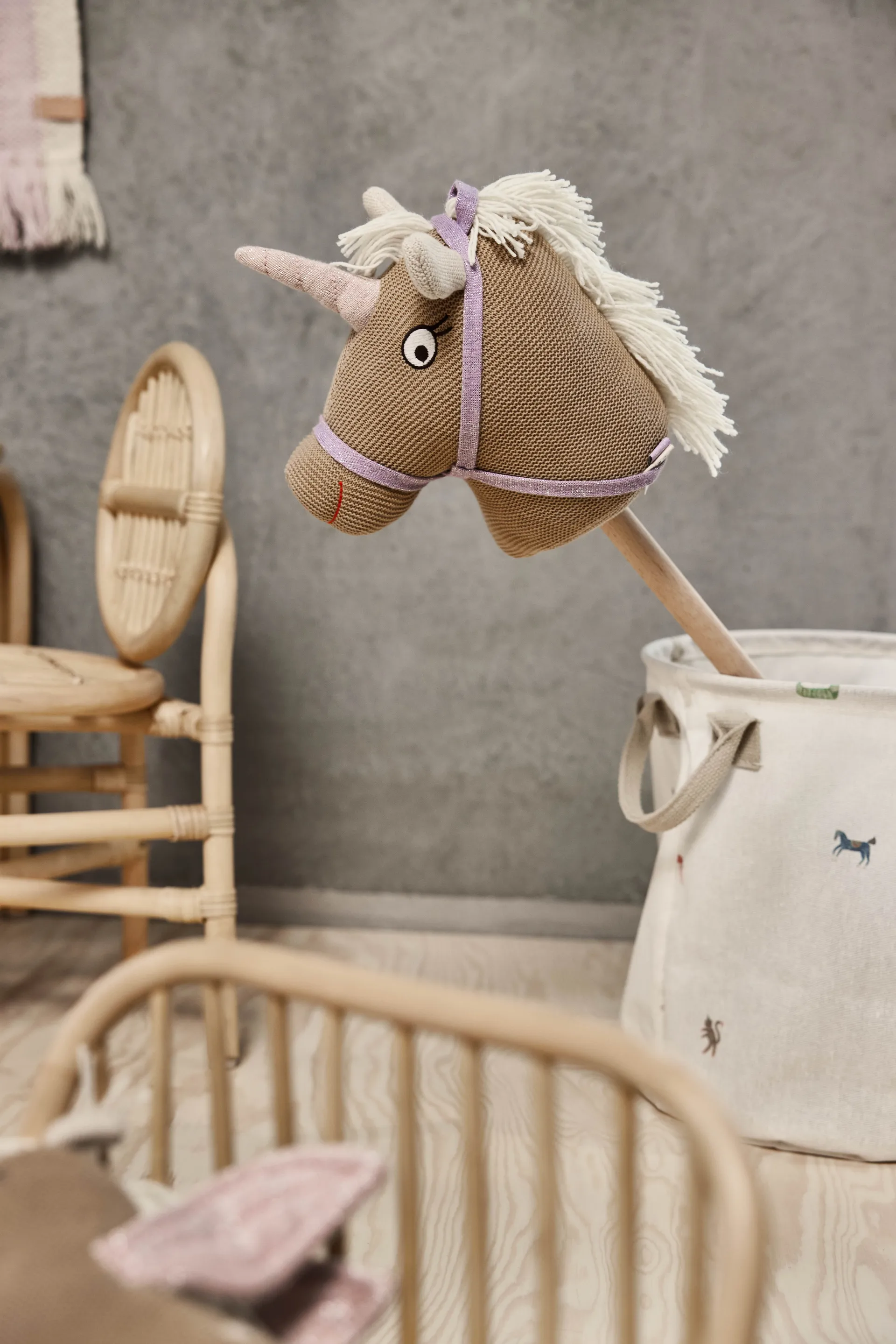 Moira förvaringskorg medium Ø32x32 cm 2 delar, Multi OYOY