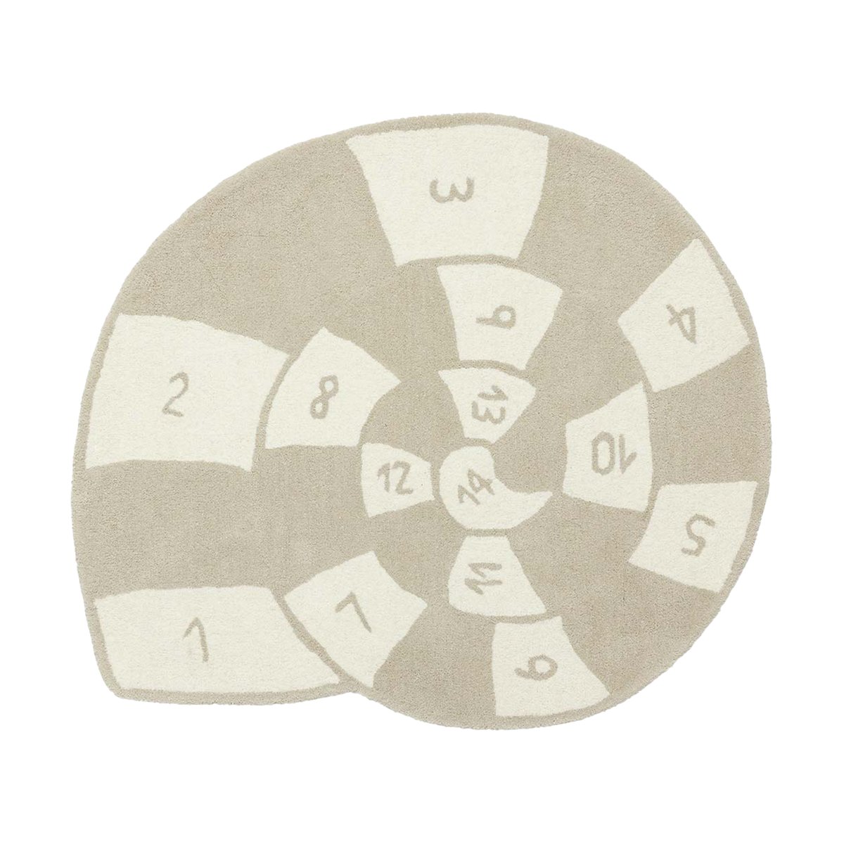 OYOY Nautilus matta Clay-offwhite | Skandinavisk Design | Ullmattor | Beige
