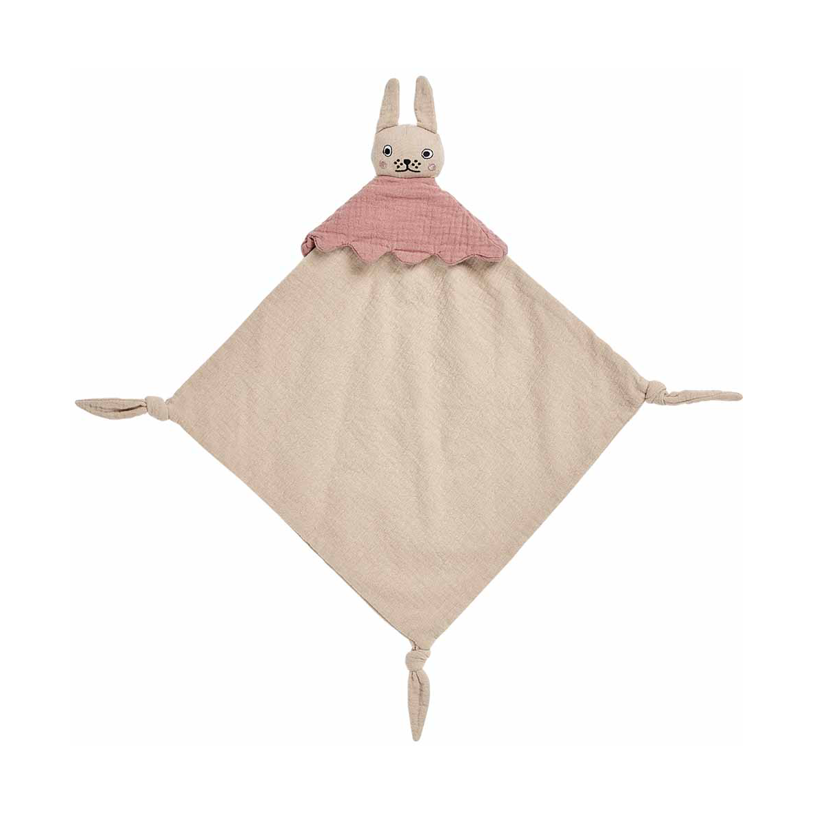 OYOY Ninka Rabbit snuttefilt 40x40 cm Beige | Skandinavisk Design | Barnrumsinredning | Beige