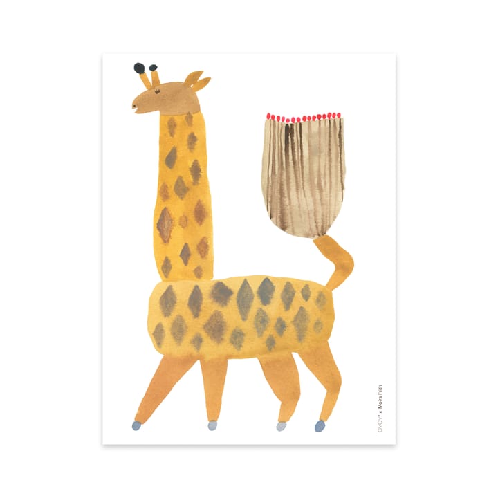 Noah giraffe poster 30x40 cm - Multi - OYOY