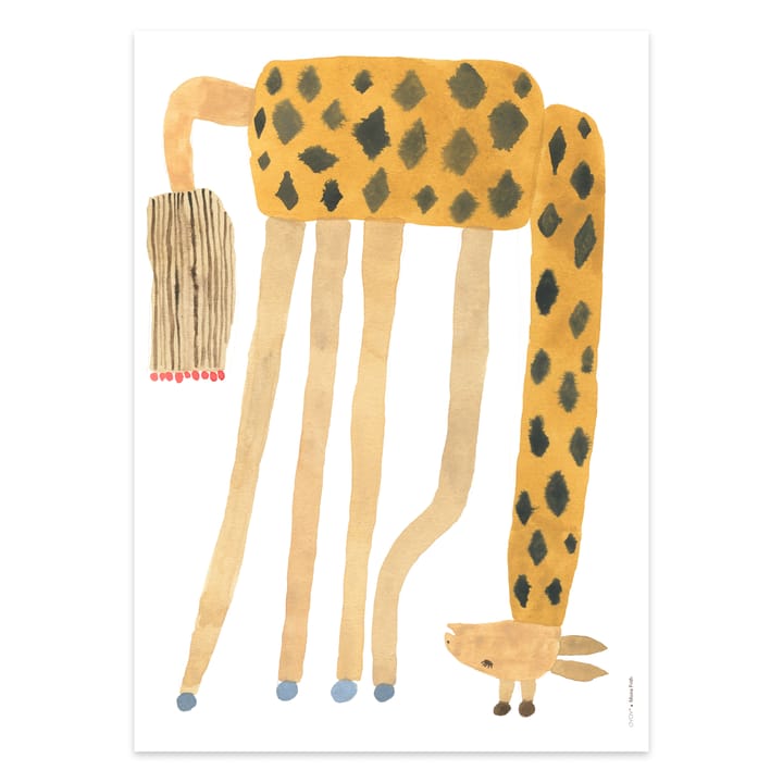 Noah giraffe upside down poster 50x70 cm - Multi - OYOY