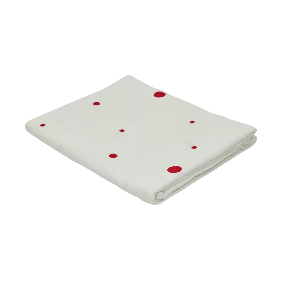 Nori bordsduk 140x260 cm, White-cherry red OYOY