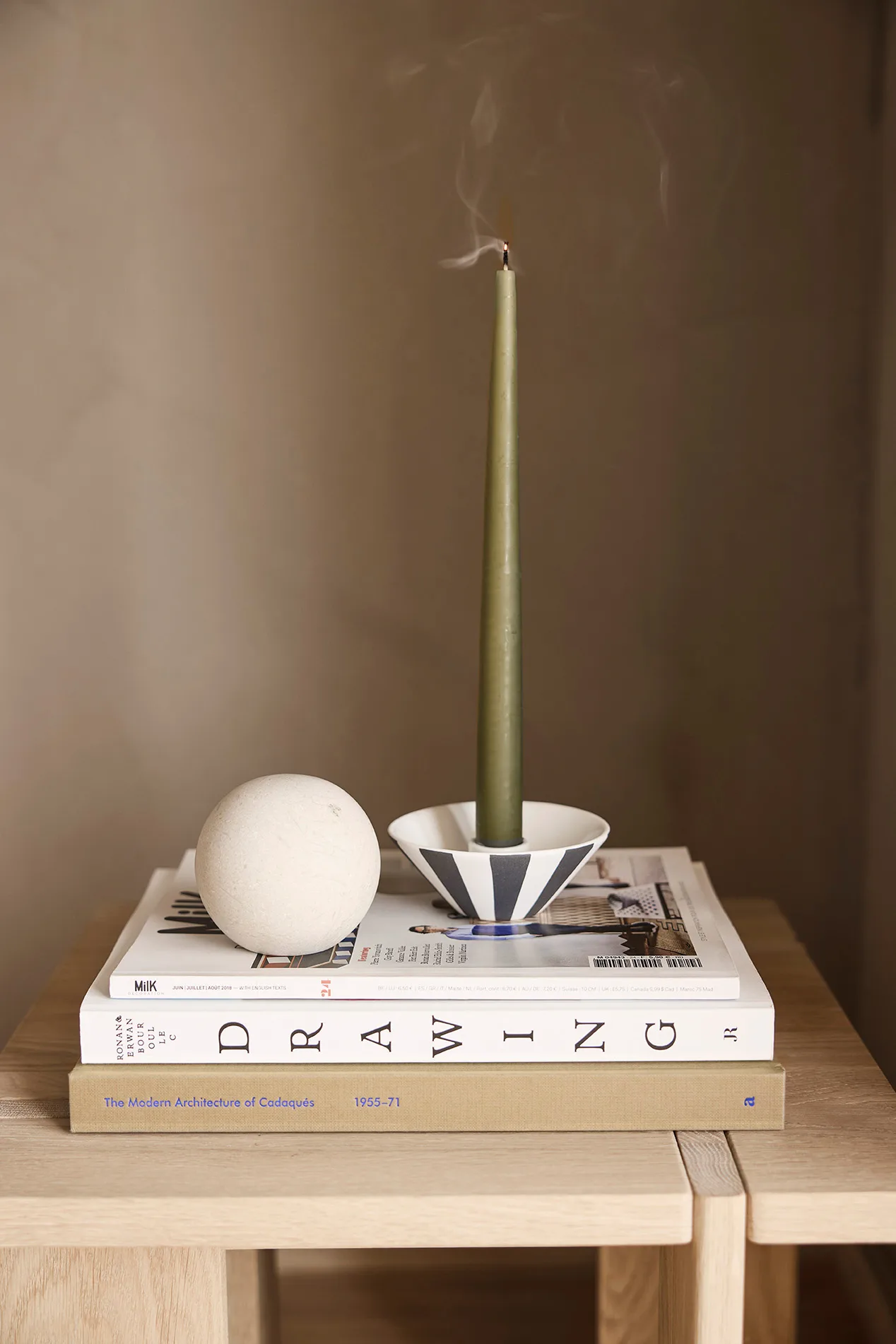 OY Square avlastningsbord lågt 36x40x40 cm, Nature OYOY