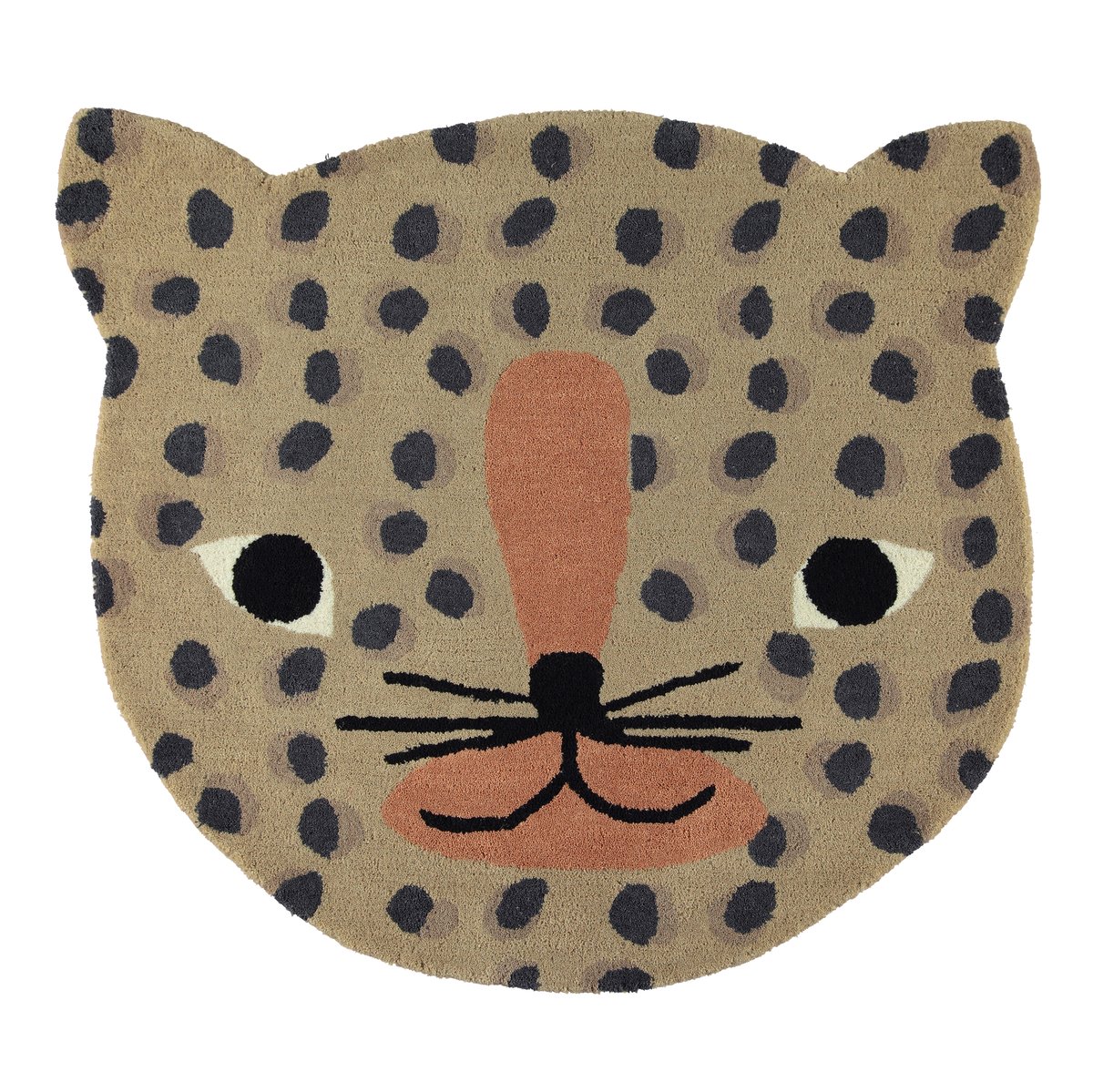 OYOY Mini djurmatta Leopard | Skandinavisk Design | Barnmattor | Brun