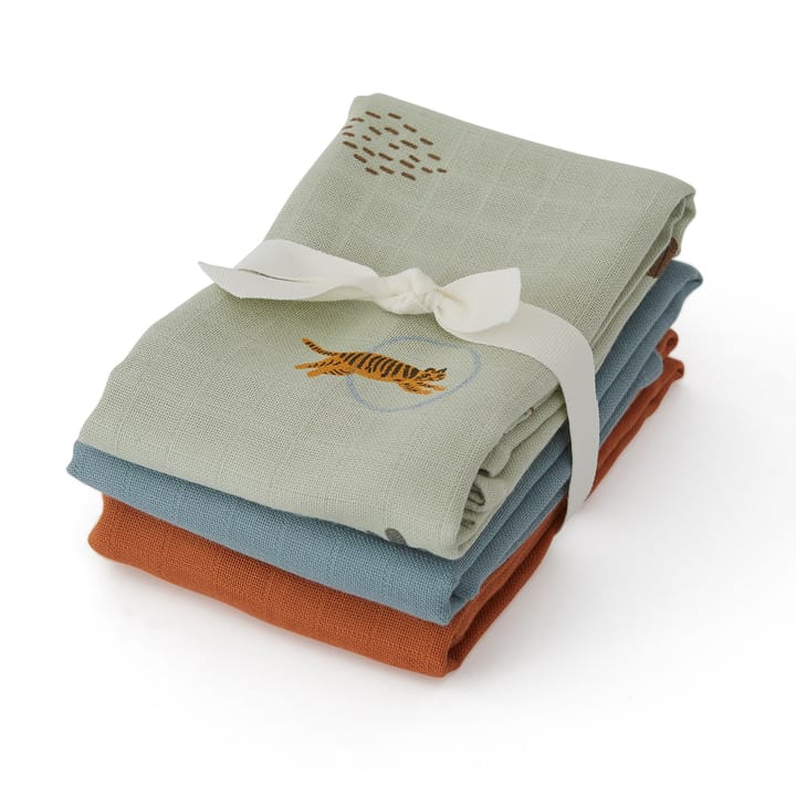 OYOY Mini Muslin Square handduk/filt 3-pack, Tiger OYOY