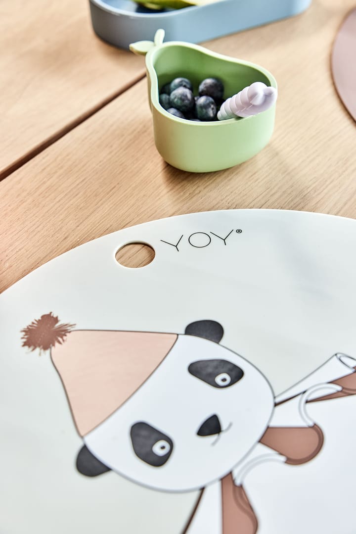 Panda Pompom bordstablett Ø39 cm - Offwhite - OYOY