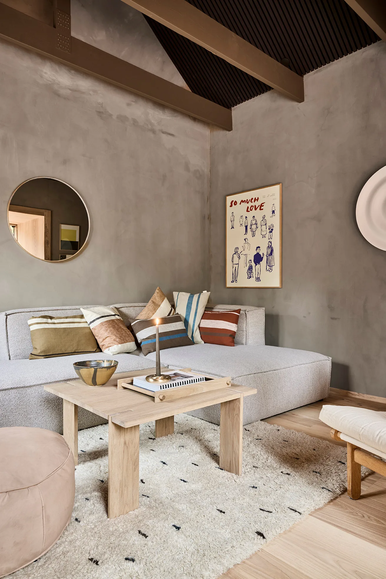 Pieni bricka large 34x46 cm, Black OYOY