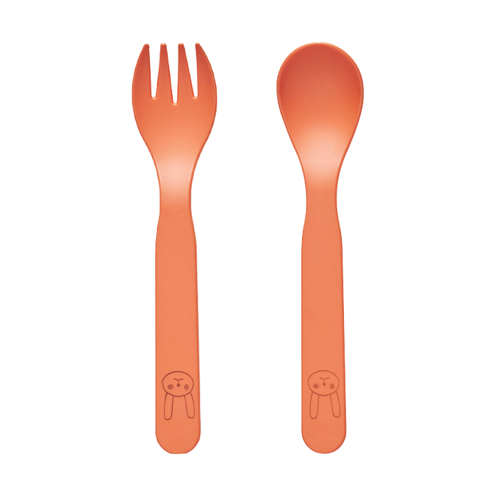 OYOY Pullo barnbestickset Apricot | Skandinavisk Design | Bestickset | Orange