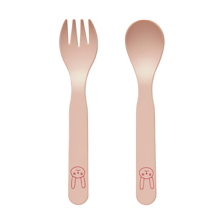 OYOY Pullo barnbestickset Rose | Skandinavisk Design | Bestickset | Rosa