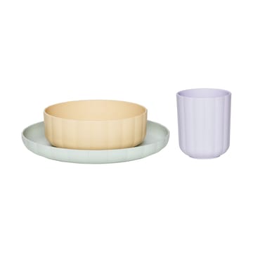 Pullo servisset 3 delar - Pale mint-vanilla-lavender - OYOY