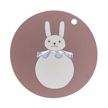 Rabbit Pompom bordstablett Ø39 cm - Clay - OYOY